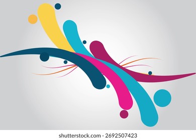 Una composición animada con pinceladas de colores que fluyen creando un diseño abstracto dinámico y enérgico. Perfecto para temas artísticos y modernos.