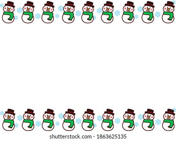 Lively and cute snowman frame