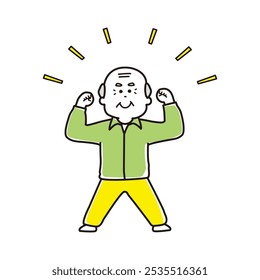 A lively and energetic old man.