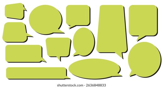Lively Language Speech Boxes for Unique Communication . Set of speech bubble. Speech bubble comic symbol.   Illustration