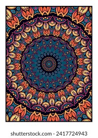 Lively Layers: Colorful Mandala Detailed Pattern Background