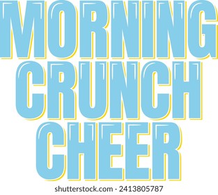 Un diseño de letras animado que capta la alegre esencia del crunch matutino de cereales.