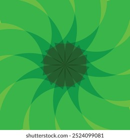 Lively Verdant Symphony Superflat Style with Hyperbolic Expression and Colorful Lines