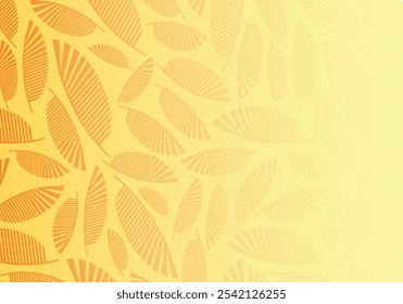 A lively yellow background with abstract leaf patterns in orange, creating a warm, nature-inspired design with gradient effects. Perfect for eco-friendly themes, nature designs, or seasonal projects