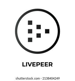Livepeer Cryptocurrency token icon. LPT token symbol. Cryptocurrency vector icon. Flat Vector illustration - Vector
