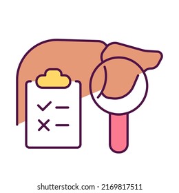Liver analysis, color editable icon for web design, templates and more