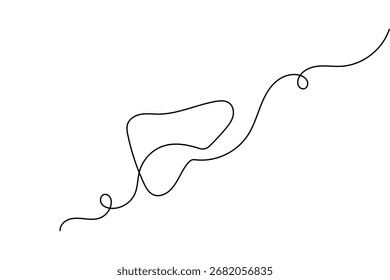Dibujo continuo de una línea de anatomía hepática y estilo minimalista para aislar la Ilustración vectorial de contorno