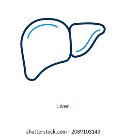 Liver Or Anatomy Icon Concept