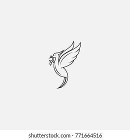 Liver Bird Minimalistic Logotype