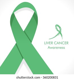 Liver Cancer Awareness Emerald Green Ribbon Stock Vector (royalty Free 