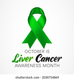 Liver Cancer awareness month is observed every year in October, cancer can sometimes start in liver or spread from another organ. Vector illustration