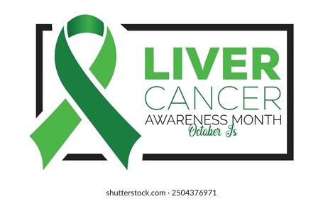 Liver Cancer Awareness Month is observed every year on October. Medical concept  placard, banner  template Vector illustration background design.