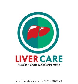 Liver care logo design template illustration