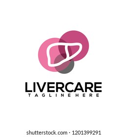 Liver care logo template 