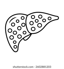 Liver Cirrhosis Vector Icon Illustrating Health Condition With White Background and Clear Detailing