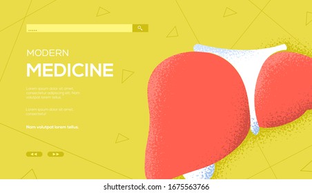Liver flyer, web banner, ui header, enter site. Invitation concept background. Layout illustration modern slider page. Grain texture, noise effect