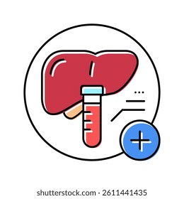 liver function tests health check color icon vector. liver function tests health check sign. isolated symbol illustration