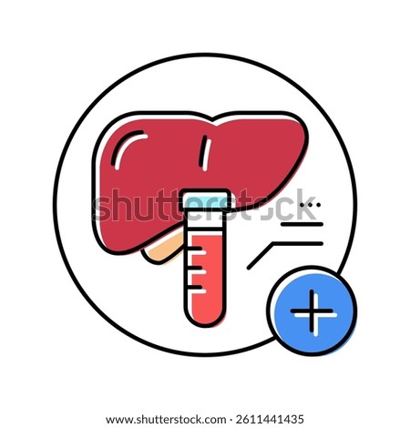 liver function tests health check color icon vector. liver function tests health check sign. isolated symbol illustration
