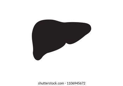 liver human body, icon, vector illustration