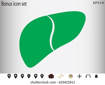 liver human body, icon, vector illustration eps10