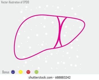 liver human body, icon, vector illustration eps10