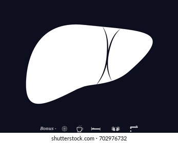 liver human body, icon, vector illustration eps10
