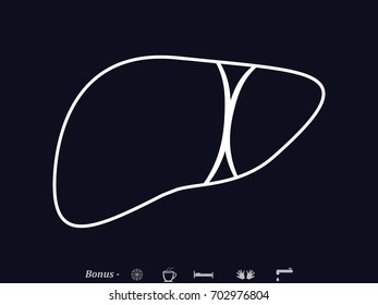 liver human body, icon, vector illustration eps10