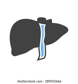 Liver, human organ,liver lobe icon vector image. Can also be used for healthcare and medical. Suitable for mobile apps, web apps and print media.