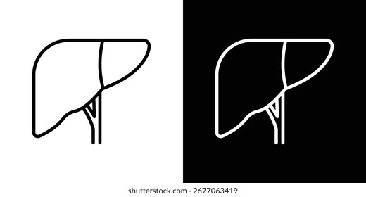Liver icon Black and White Vector Graphic