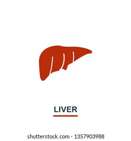 Liver icon. Creative design from healthcare icons collection. Two color Liver icon for web design, apps, software, print usage.