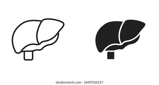 Icono de hígado Ilustraciones de diseño. iconos web editables