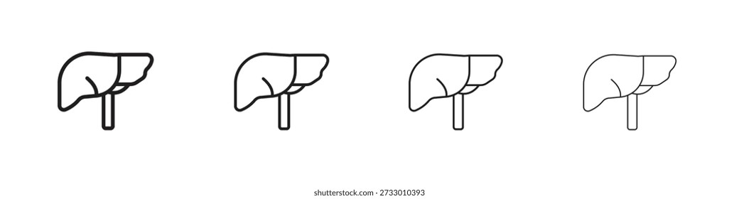 Plantilla de diseño de icono de hígado para Web y elemento de interfaz de usuario móvil
