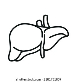 Liver icon - editable stroke