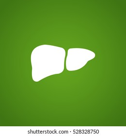 Liver icon flat.