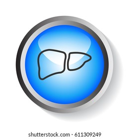  Liver icon flat.