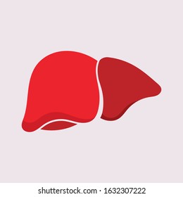 Liver Icon Flat logo Style Organs Of The Human template Design