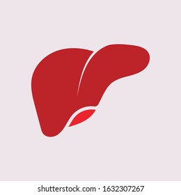 Liver Icon Flat logo Style Organs Of The Human template Design