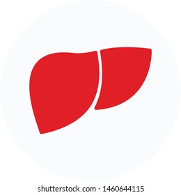 Liver icon, flat logo vector design. Great for mobile app, web design, print materials, etc.