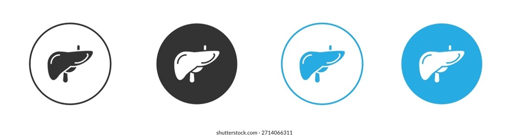 Icono del hígado. Plantilla de diseño de iconos gráficos