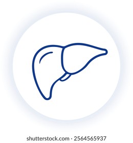 Liver Icon. Human Anatomy. A illustration of the human liver.