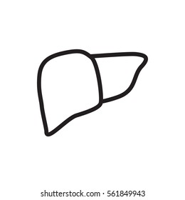 liver icon illustration isolated vector sign symbol