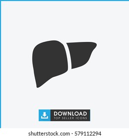 liver icon illustration isolated vector sign symbol