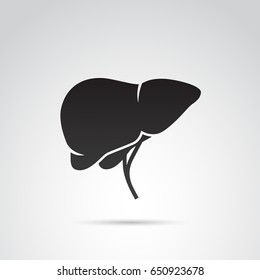 Liver icon isolated on white background. Vector art.