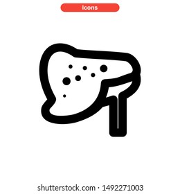 liver icon isolated sign symbol vector illustration - high quality black style vector icons
