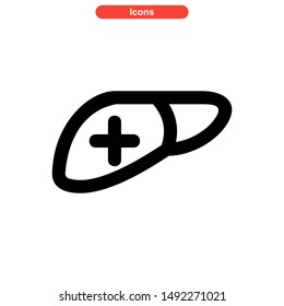 liver icon isolated sign symbol vector illustration - high quality black style vector icons
