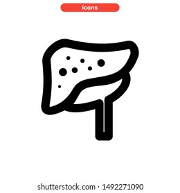 liver icon isolated sign symbol vector illustration - high quality black style vector icons
