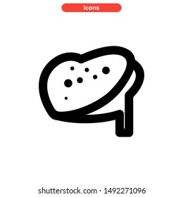 liver icon isolated sign symbol vector illustration - high quality black style vector icons
