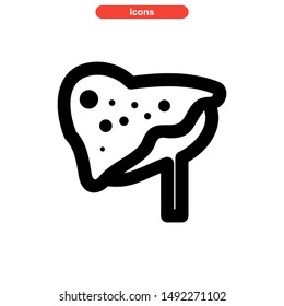 liver icon isolated sign symbol vector illustration - high quality black style vector icons
