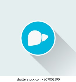  liver icon with long shadow