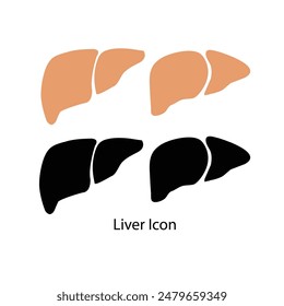 liver icon on white background-vector illustration.